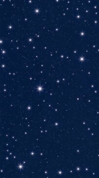 Seamless loop of a slowly rotating starry night sky
