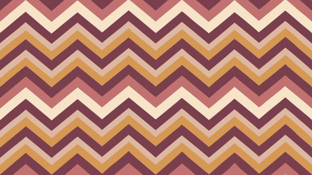 Retro zigzag pattern with warm earth tone color palette