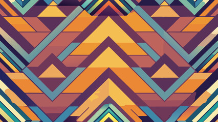 Obraz premium Abstract geometric pattern with triangles and arrow shapes graphic