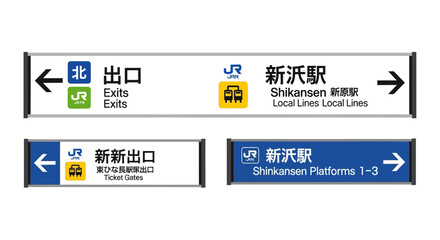 Japanese Train Station Signs: Exits, Shinkansen, and Local Lines