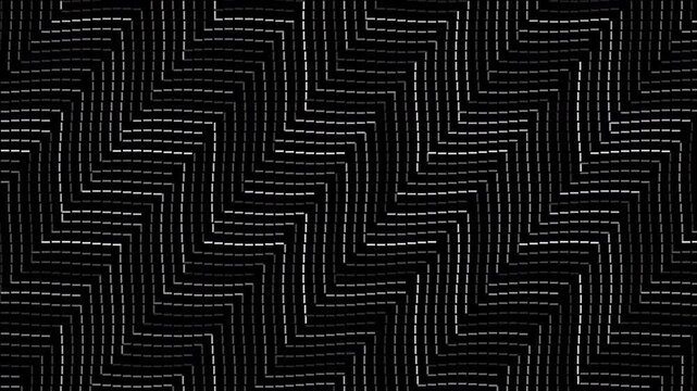 Animated geometric background featuring dynamic zigzag lines, seamless motion, abstract texture, and modern pattern design. Ideal for motion graphics, digital displays, presentations, technology.