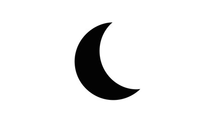 Vector crescent moon icon © MITURANI