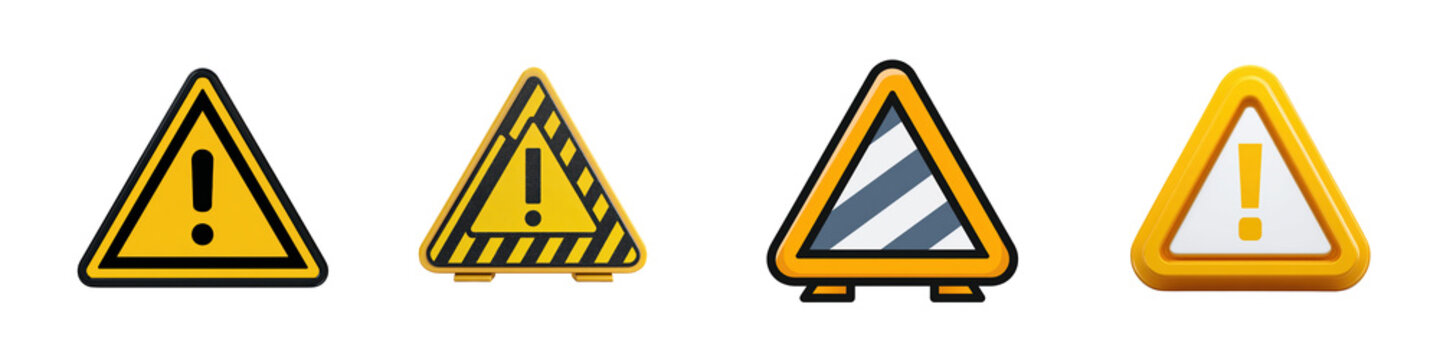 2D warning sig png transparent no background in industry concept.
