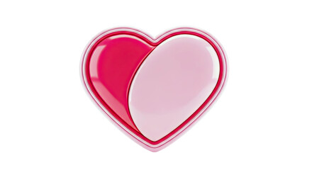 Two-Tone Pink Heart Shape with Glossy Finish
