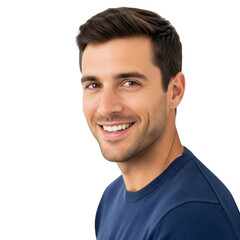 Obraz premium Man smiling showing teeth