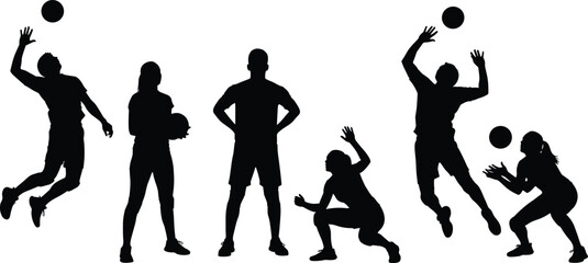 Black joggers mockup set featuring front back and side views of sweatpants with drawstring and elastic cuffs isolated on white background for apparel © Junayid