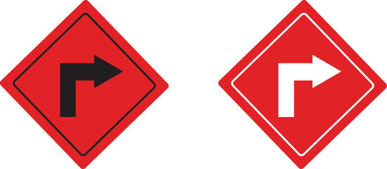  turn left right arrow road traffic warning © Arup