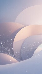Fototapeta premium Soft pastel spheres abstract winter background