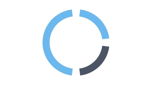 Minimal segmented UI loading ring overlay with alpha channel