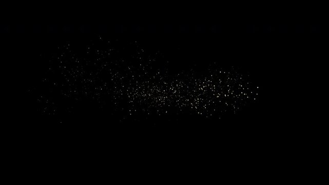 sparkling glitter star dust trail particle magic tail loop Animation video transparent background with alpha channel.