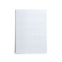 Blank graph paper with evenly spaced grid lines for writing or drawing isolated on white background