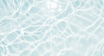 Obraz premium light blue water surface with ripple reflections creating a clear refreshing abstract background texture for wellness and purity concepts.