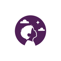 Kid Looking The Sky Logo