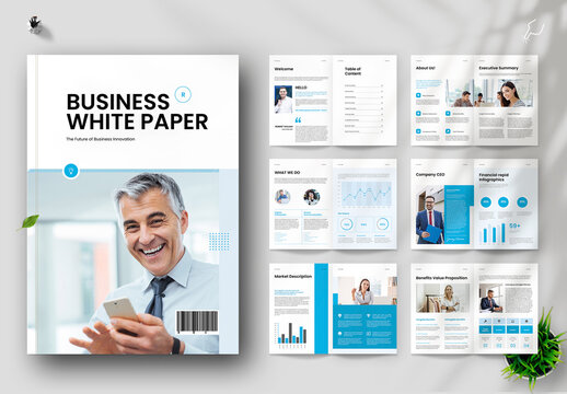 Modern Business White Paper Reporte Tmplate Design