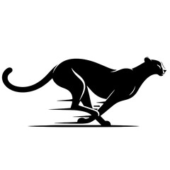 Silhouette of a running cheetah © Breck