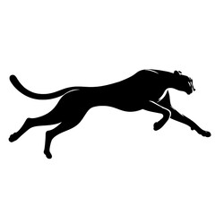 Silhouette of a running cheetah © Breck