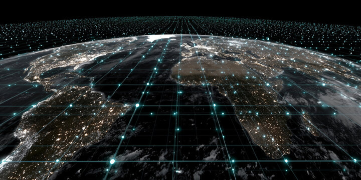 Analyzing ai investment ethics and algorithm performance in global data analysis technology environment aerial view