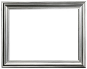Fototapeta premium silver picture frame on white background