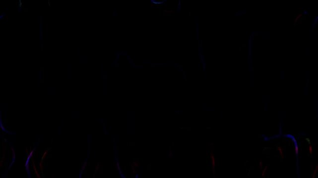 Abstract colorful background featuring magic smoke and bright fire particles with a red flame transition for a cinematic movie opening animation