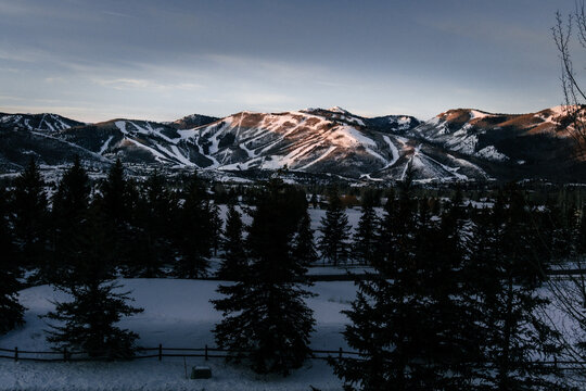 Park City golden hour mountains