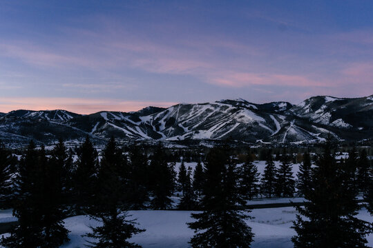 Park City golden hour mountains