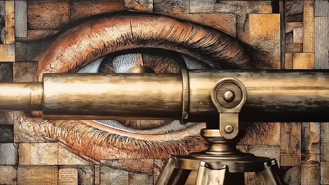 Exploring Perspectives: A Visually Rich Depiction of Observation and Vision through Optical Instrument