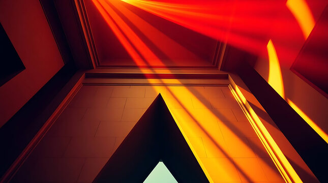 Warm Red Orange Abstract Architect Bokeh Light Background &ndash; Colorful Glowing Wallpaper
