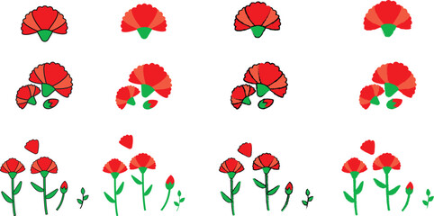 빨간 카네이션 모음
