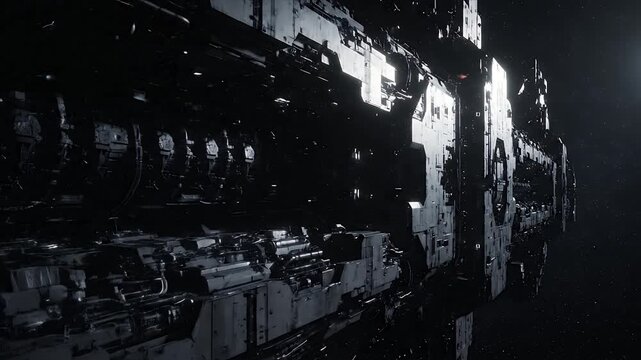 Monolithic Industrial Megastructure in Deep Space Orbit

