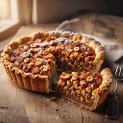 Hazelnut Pie A sweet and nutty pie filled with a mixture of haze