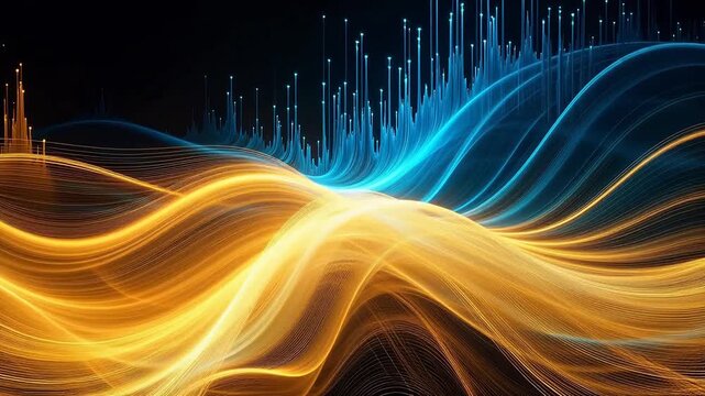 Abstract light wave patterns