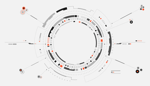concept of big data or digital transformation technology, graphic of black orange futuristic technology background