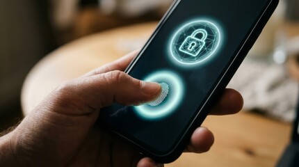 Mobile Fingerprint Authentication Mobile Fingerprint Authentication Security Smartphone Technology Biometrics. Concept featuring mobile, fingerprint, authentication, security, smartphone for profes...