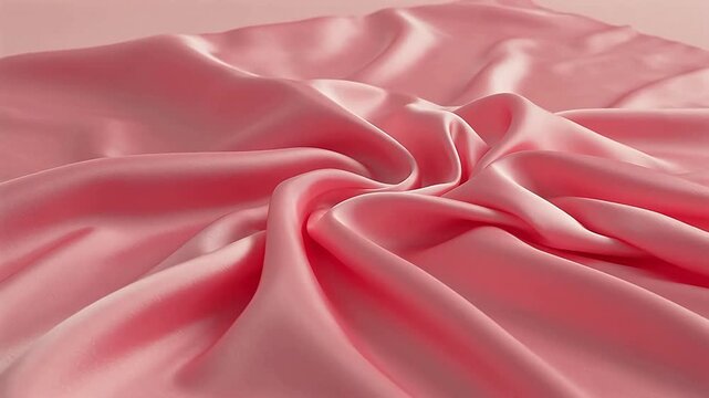 Pink fabric with soft folds and texture