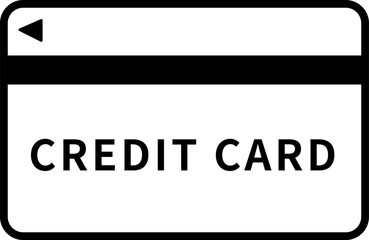 クレジットカードのシンプルなモノクロアイコン