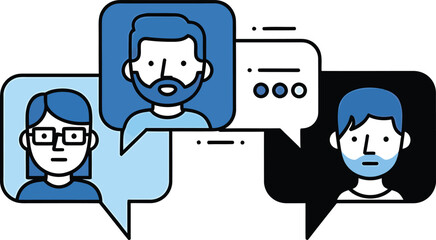 Fototapeta premium People Talking Communication Chat