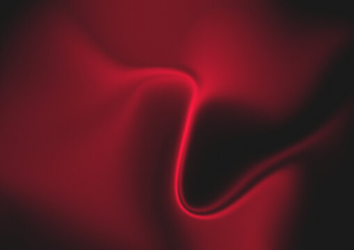 Glowing Red Neon Light Curve Shape.