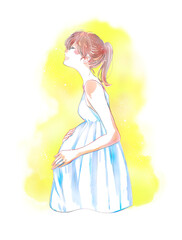 穏やかな妊婦さん