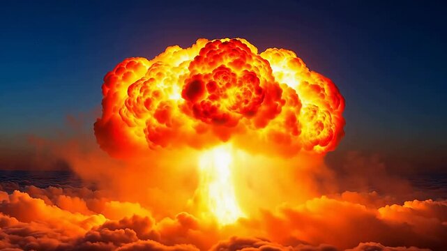 Nuclear explosion in sky