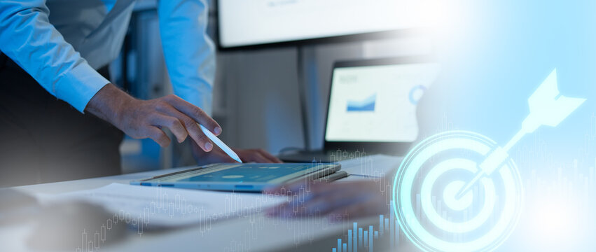 Investment Consultant,strategy,planning,Financial advisor and accounting concept.Group of business adviser meeting to analyze and discuss the situation on the financial report workplace office.

