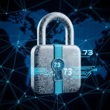 Secure digital lock with circuit board design and keycode 73