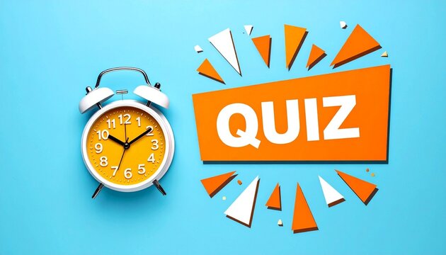 Quiz clock with banner