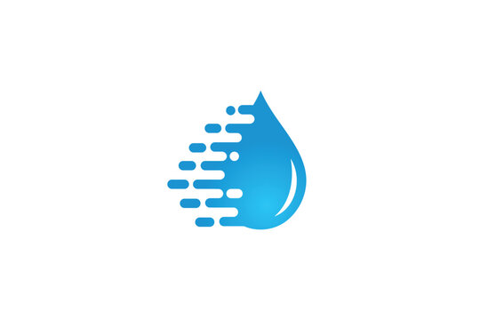 Creative first water drop logo icon
