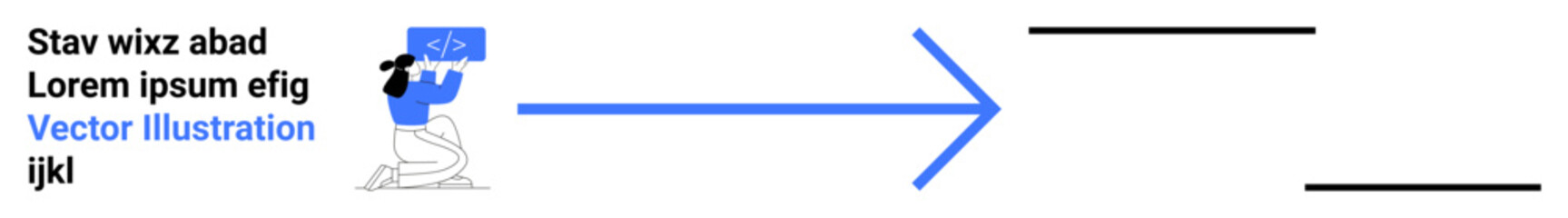 Obraz premium Data exchange, programming, coding process, digital workflows, information sharing, network concepts. A person holding code with a directional arrow. Data exchange and programming concept