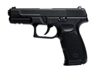 [Transparent Background PNG]Black Semi - Automatic Handgun Pistol