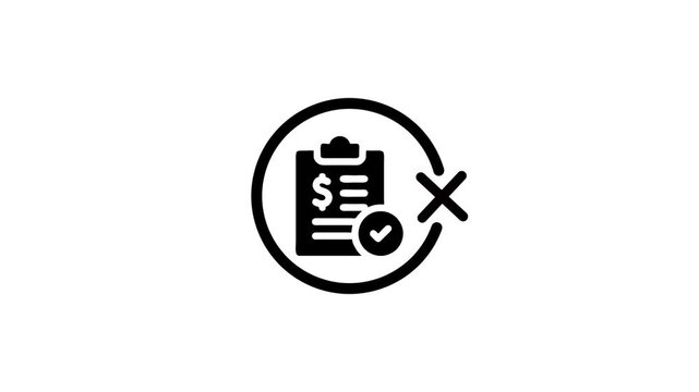 Animated no cost icon illustrates the concept of free services without a price tag