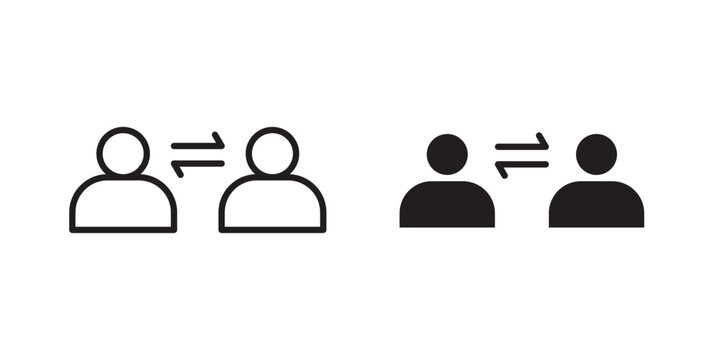 Mediator icon for web, design. Linear illustrations, editable strokes