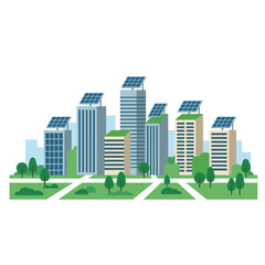 Obraz premium Illustrasi Green Technology Sustainable Energy Future