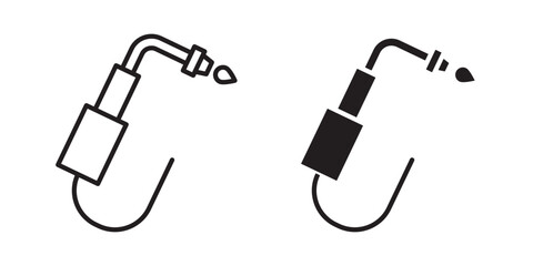 Welding icon for web, design. Linear illustrations, editable strokes