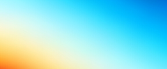 Abstract background with a smooth transition from warm sunny yellow to vibrant sky blue. Ideal for minimalist summer backdrops, travel posters and modern web design elements © Iryna